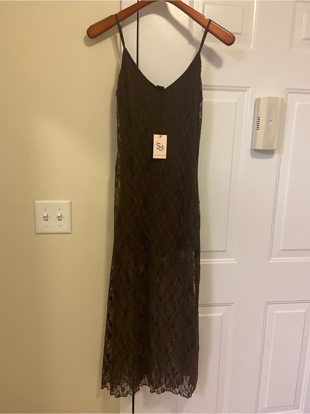🤎Sincerely Jules Brown Lace Slip🤎